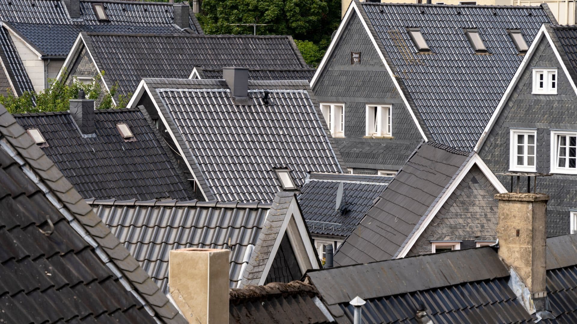 Grey tiled rooftops across a residential neighbourhood